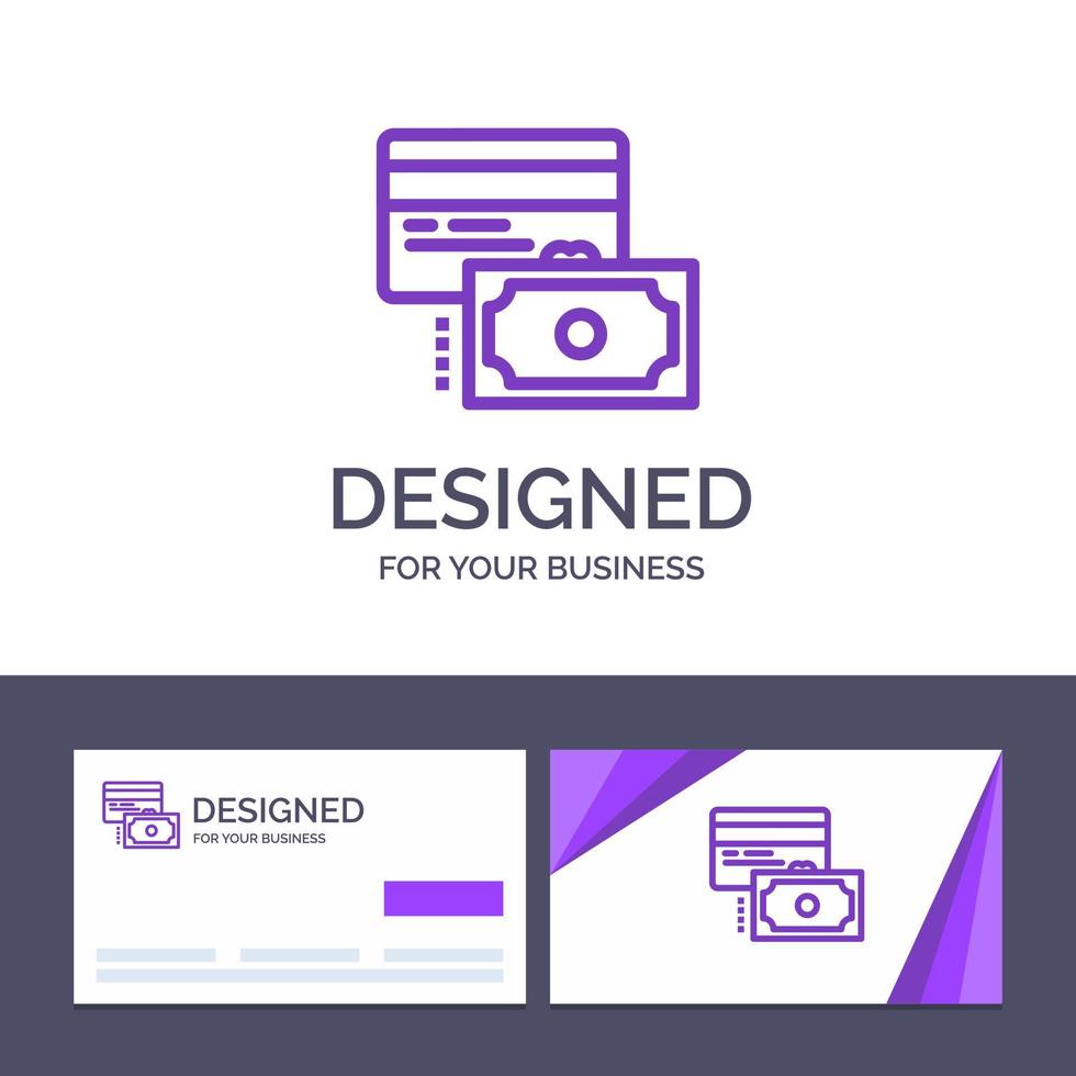 Creative Business Card and Logo template Card Credit Payment Money Vector Illustration