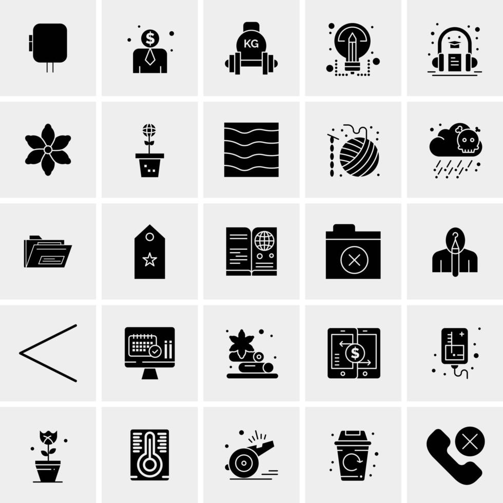 25 iconos de negocios universales vector ilustración de icono creativo para usar en proyectos relacionados con la web y dispositivos móviles