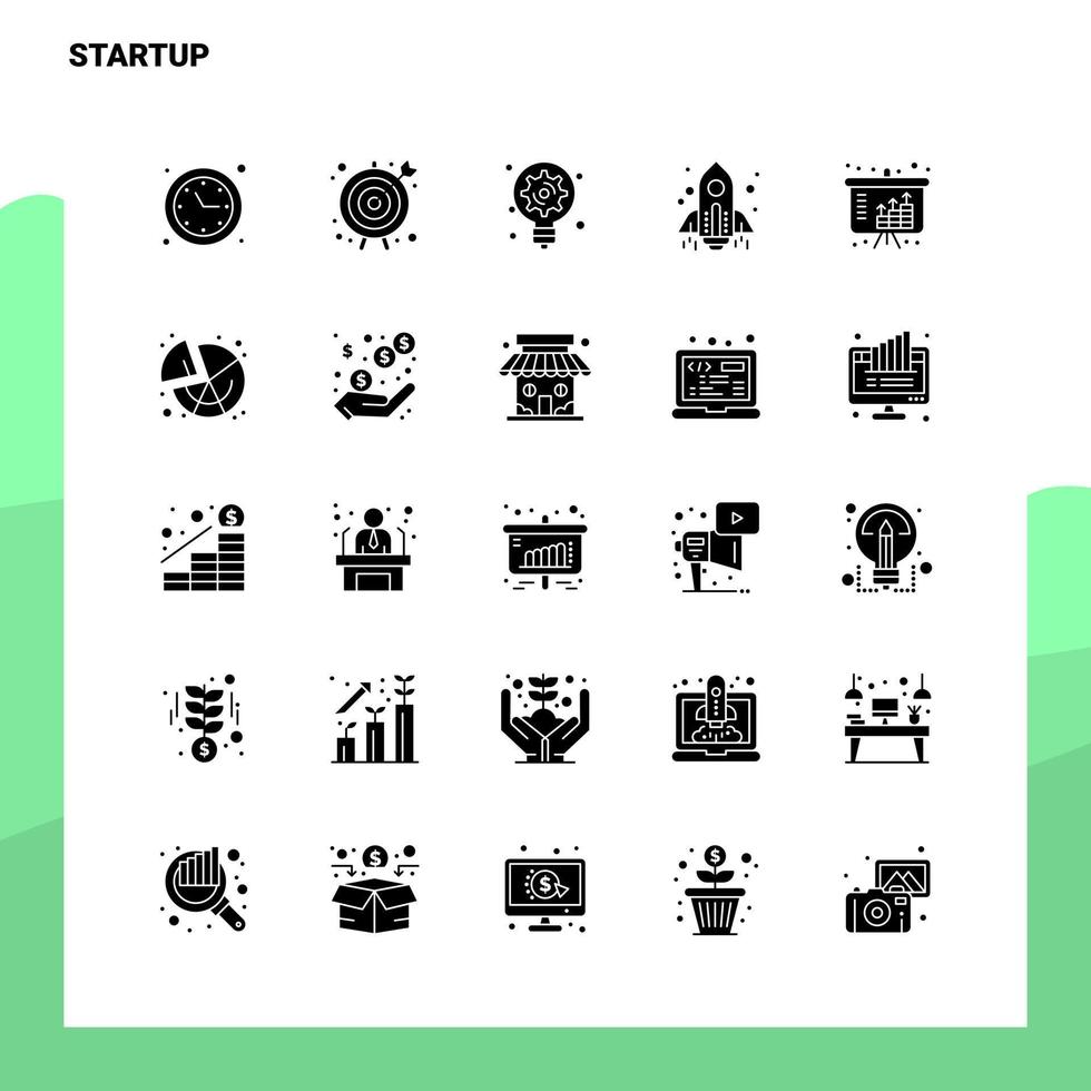 25 Startup Icon set Solid Glyph Icon Vector Illustration Template For Web and Mobile Ideas for business company