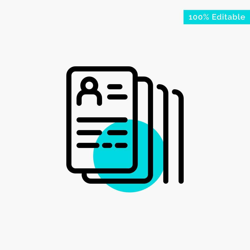 Document Find Job Search turquoise highlight circle point Vector icon