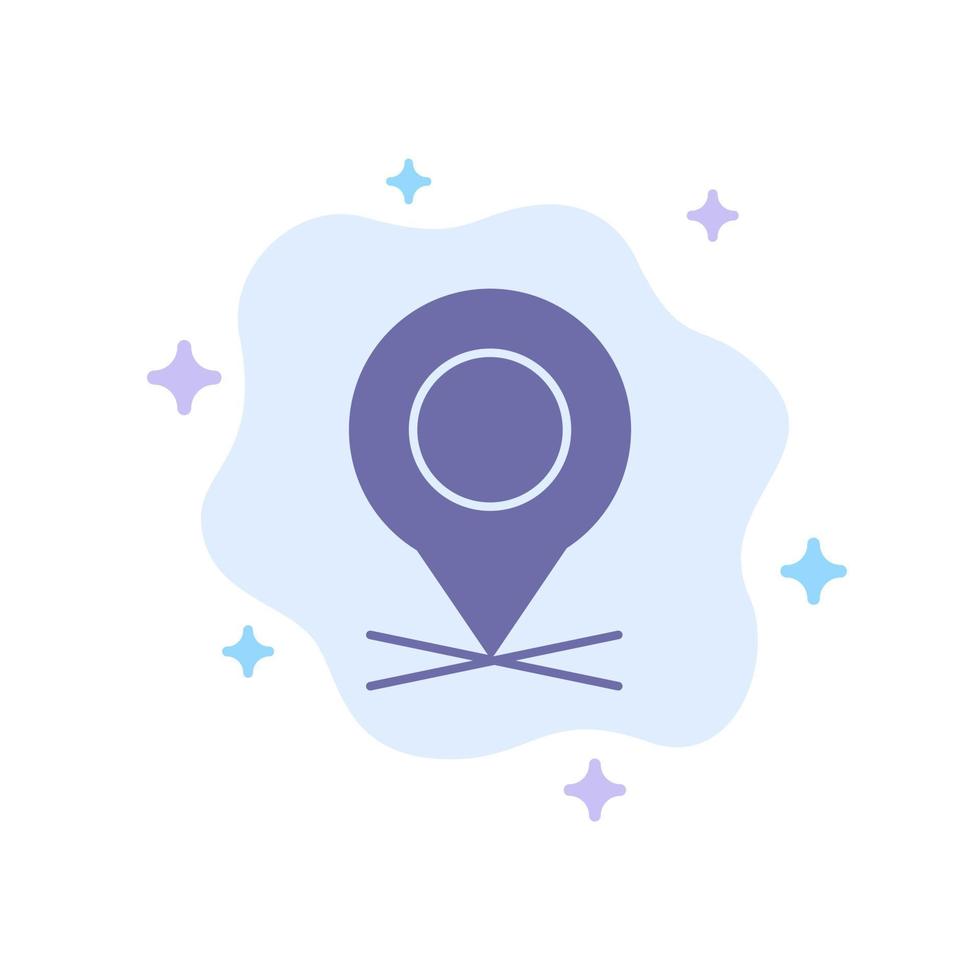 Location Map Pointer Pin Blue Icon on Abstract Cloud Background vector