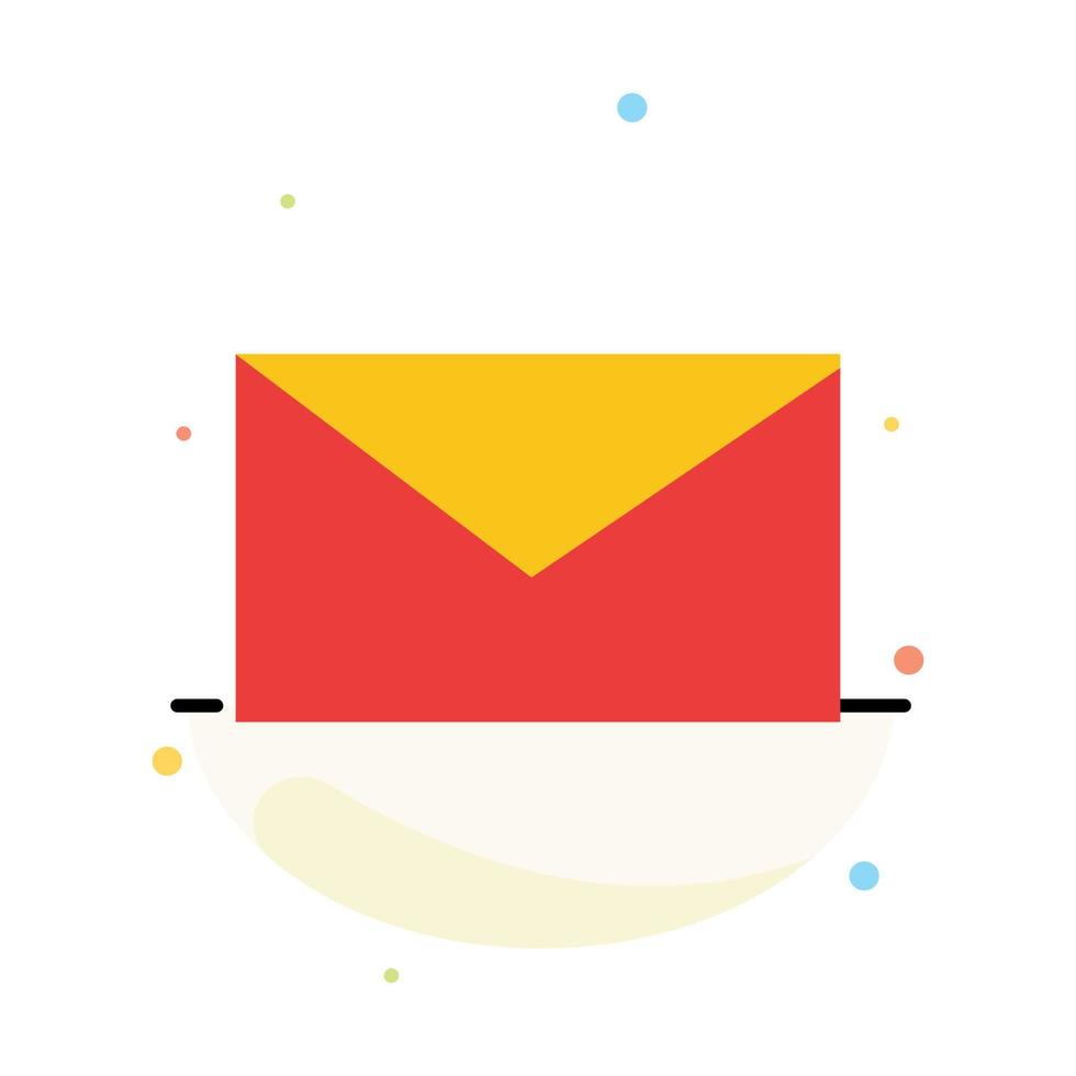 Mail Email School Abstract Flat Color Icon Template vector