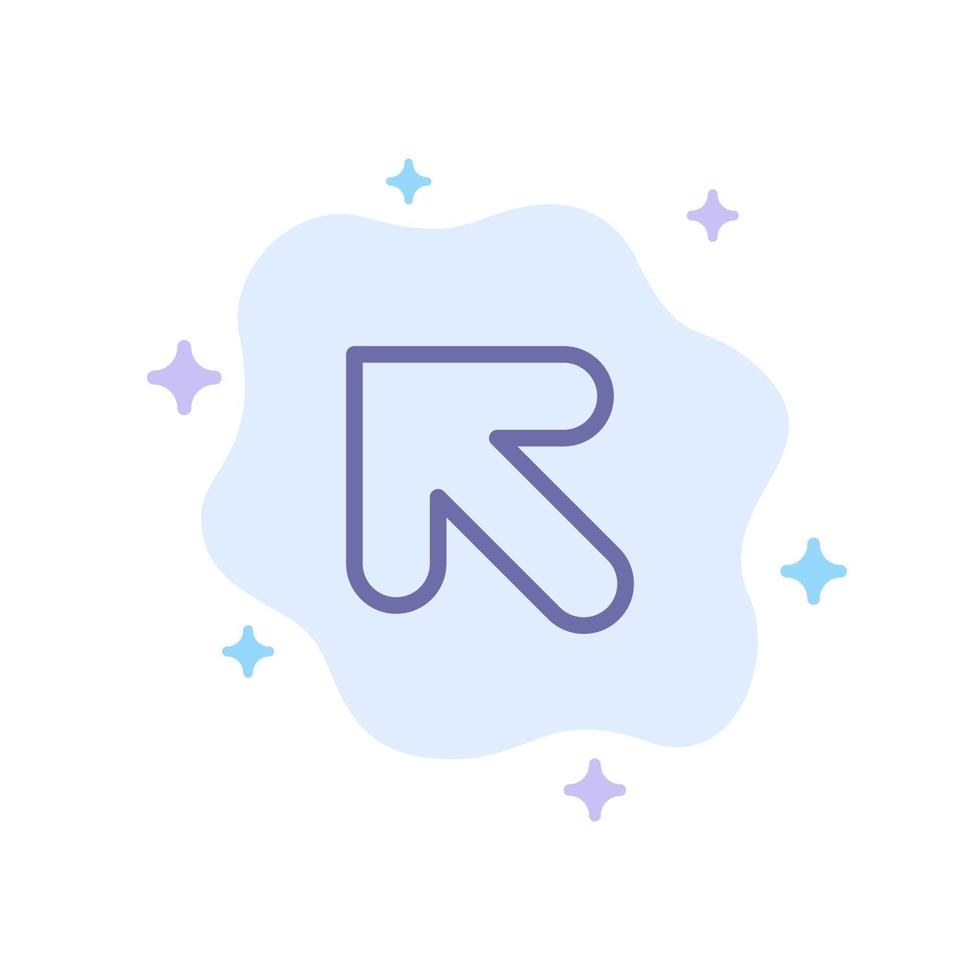 Arrow Up Left Blue Icon on Abstract Cloud Background vector
