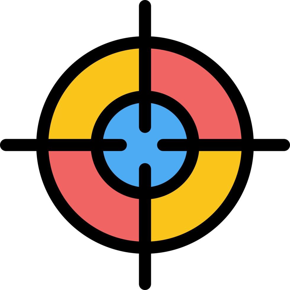 Target Aim Interface  Flat Color Icon Vector icon banner Template