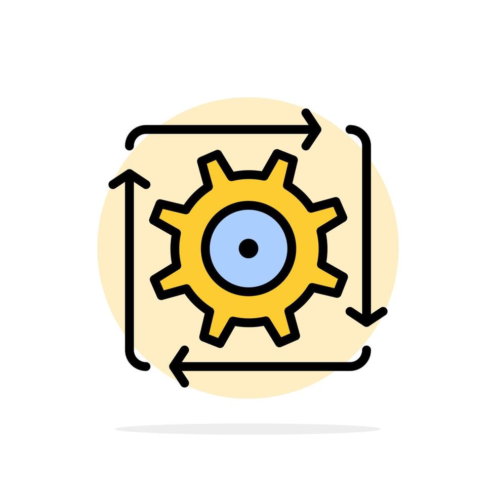 Workflow Automation Development Flow Operation Abstract Circle Background Flat color Icon vector