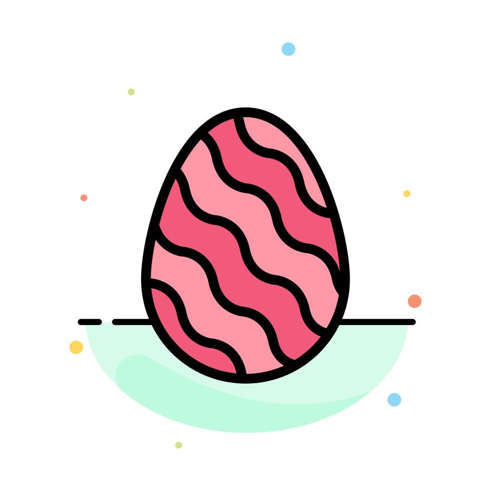Egg Easter Nature Spring Abstract Flat Color Icon Template vector