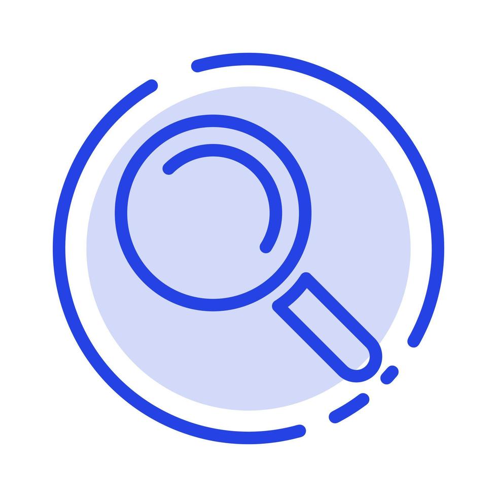 Find Search View Blue Dotted Line Line Icon vector