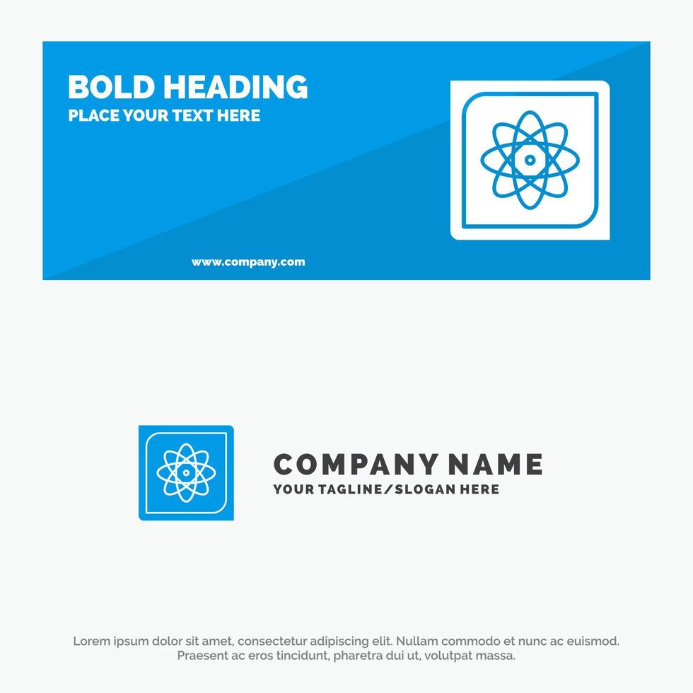 Computation Computer Computing Data Future SOlid Icon Website Banner and Business Logo Template vector