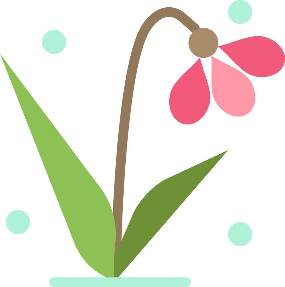 decoración pascua planta tulipán color plano icono vector icono banner plantilla