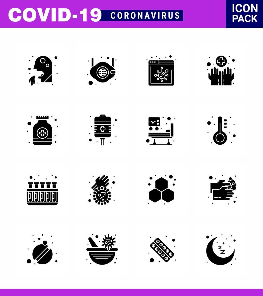 covid19 prevención de la contaminación del virus de la corona icono azul paquete de 25, como pastillas sitio web de higiene de seguridad médica coronavirus viral 2019nov elementos de diseño de vectores de enfermedades