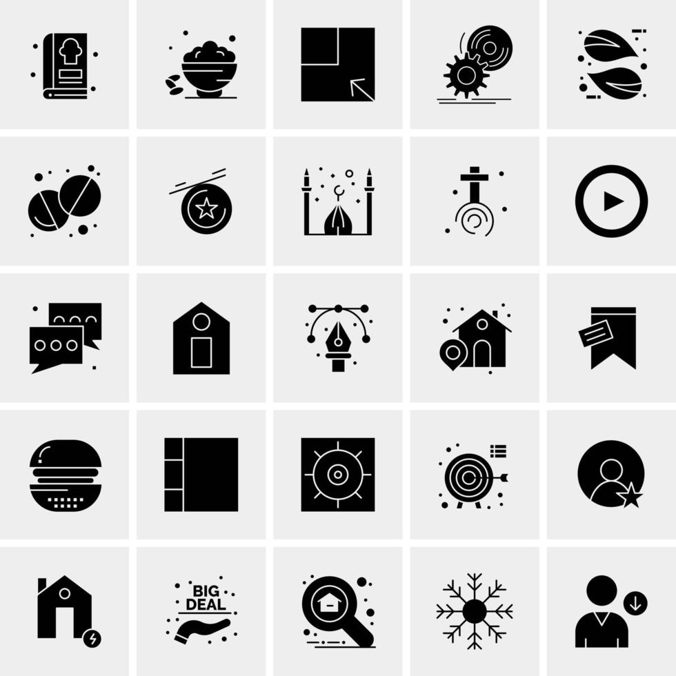 25 iconos de negocios universales vector ilustración de icono creativo para usar en proyectos relacionados con la web y dispositivos móviles