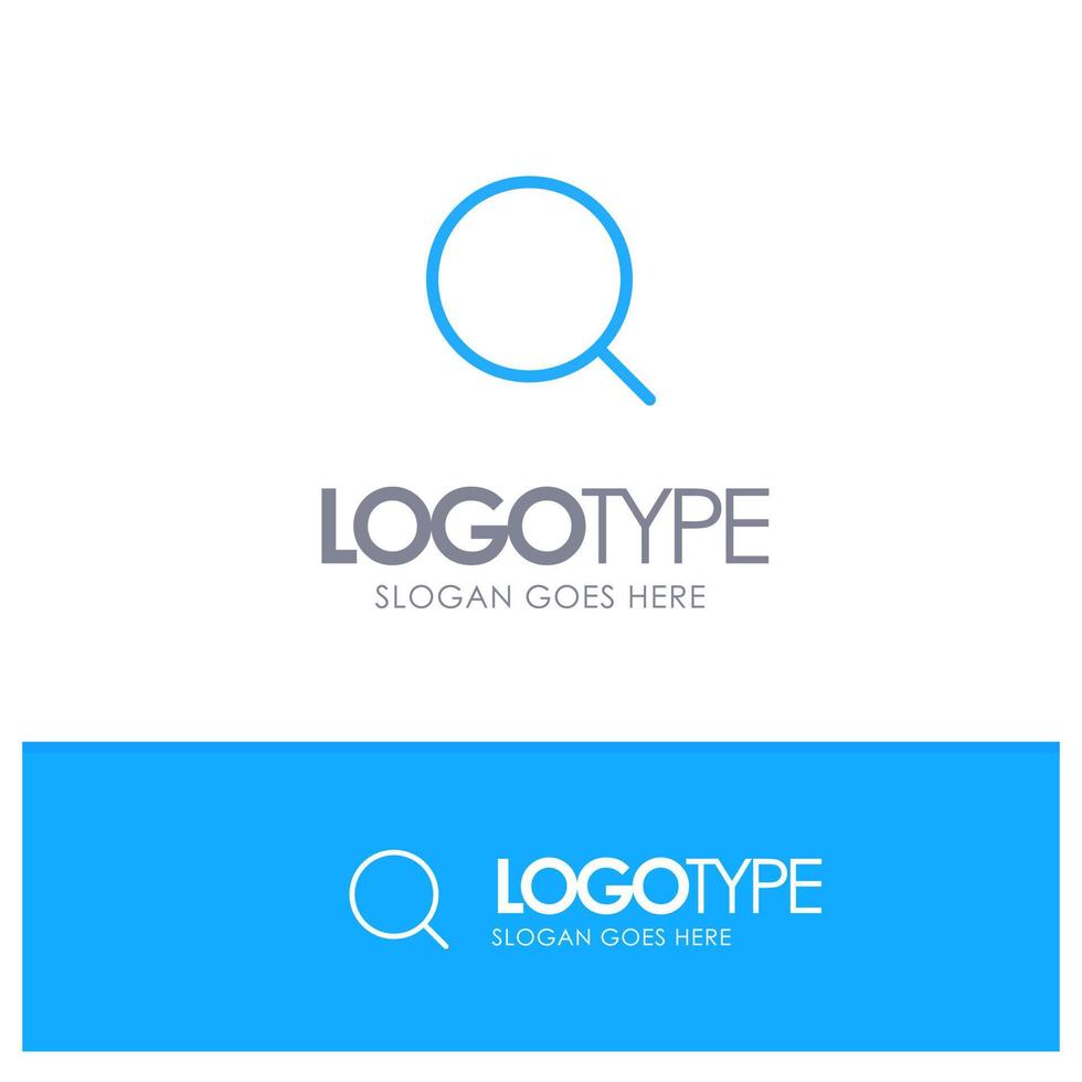 Search Magnify Tool Max Blue outLine Logo with place for tagline vector