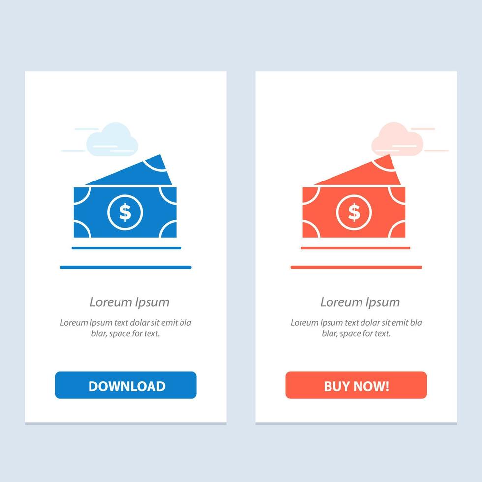 Dollar Money American Usa  Blue and Red Download and Buy Now web Widget Card Template vector