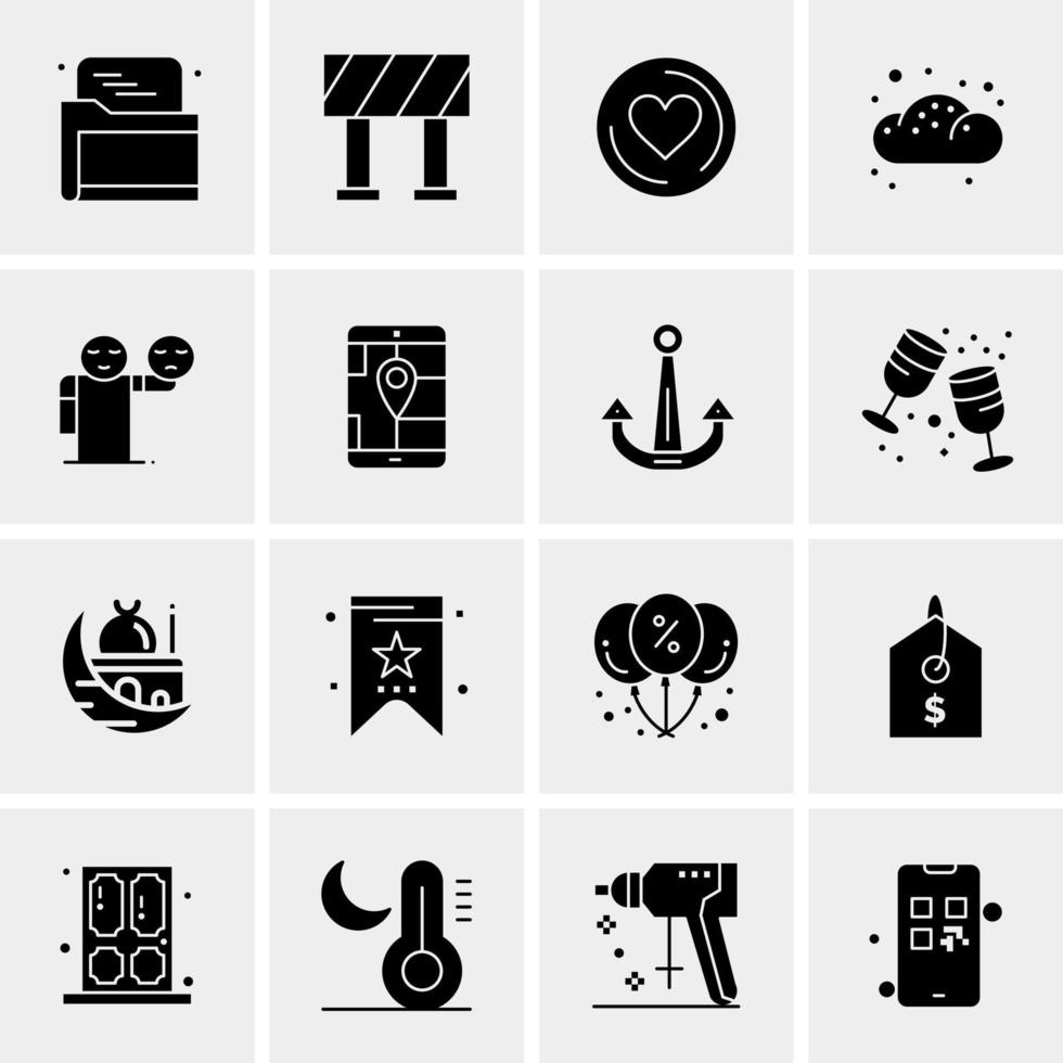 16 Universal Business Icons Vector Creative Icon Illustration to use in web and Mobile Related project