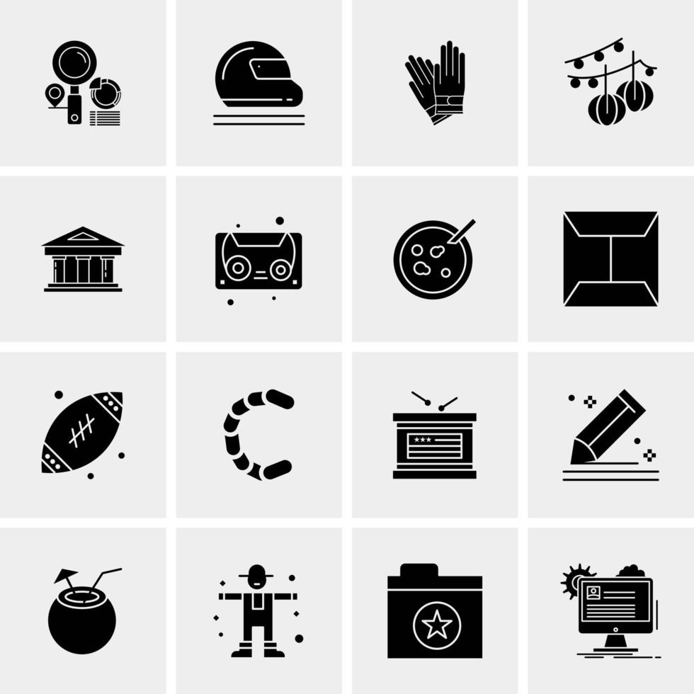 16 Universal Business Icons Vector Creative Icon Illustration to use in web and Mobile Related project