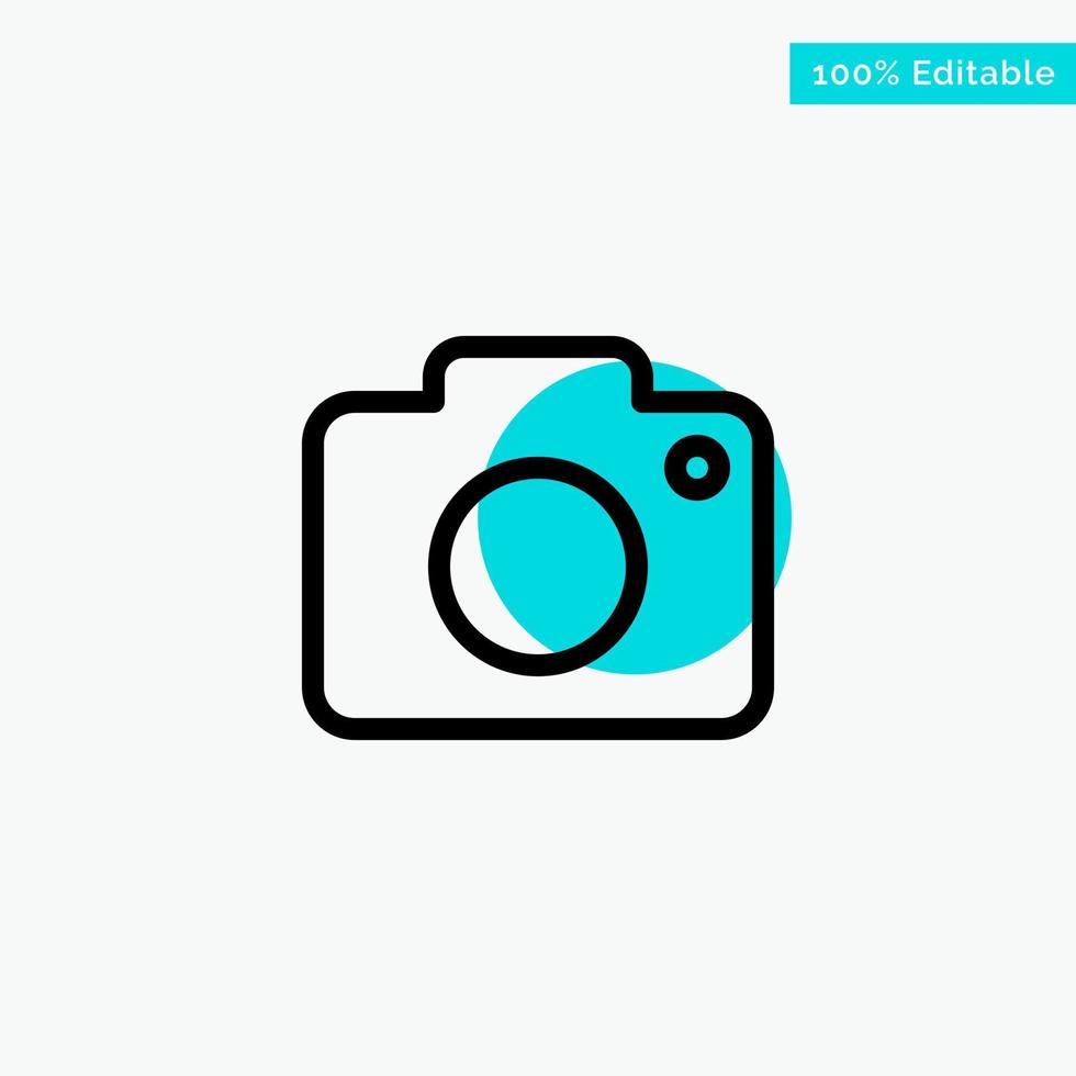 Twitter Image Picture Camera turquoise highlight circle point Vector icon