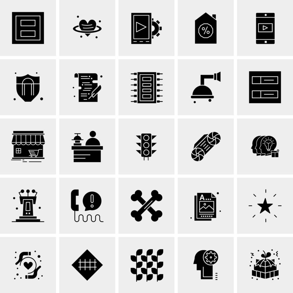 25 Universal Business Icons Vector Creative Icon Illustration to use in web and Mobile Related project