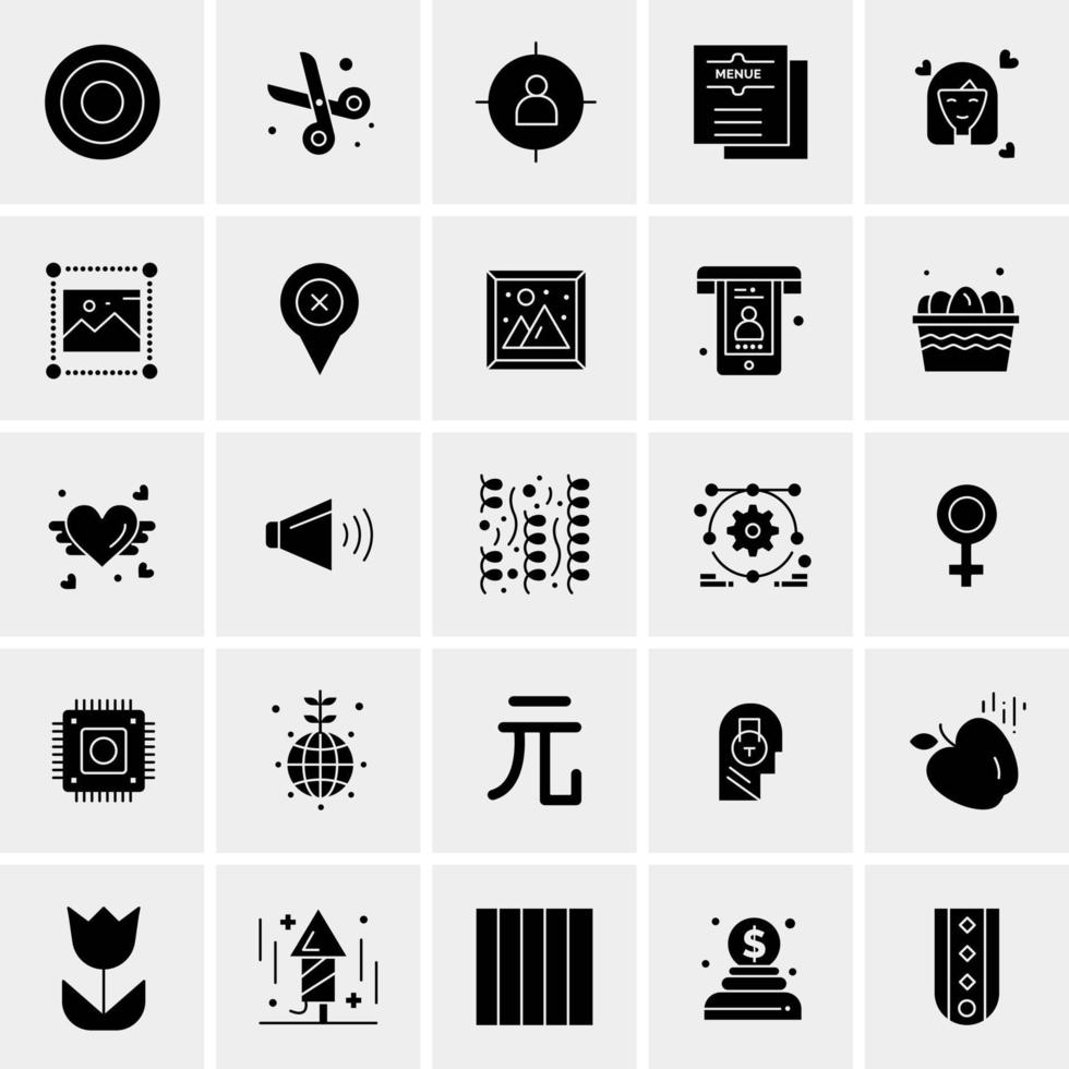 25 iconos de negocios universales vector ilustración de icono creativo para usar en proyectos relacionados con la web y dispositivos móviles