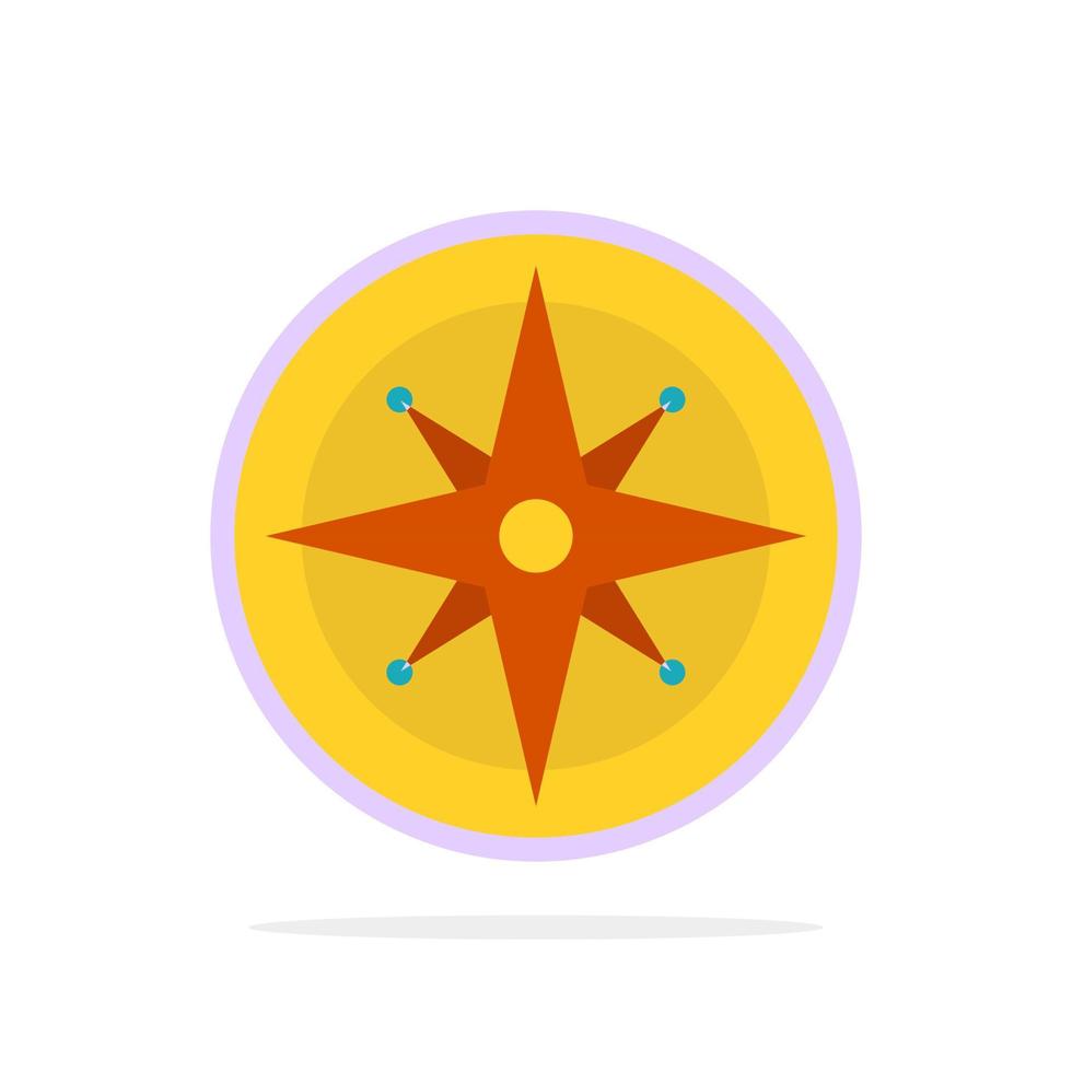 Compass Location Navigation Navigator Position Abstract Circle Background Flat color Icon vector
