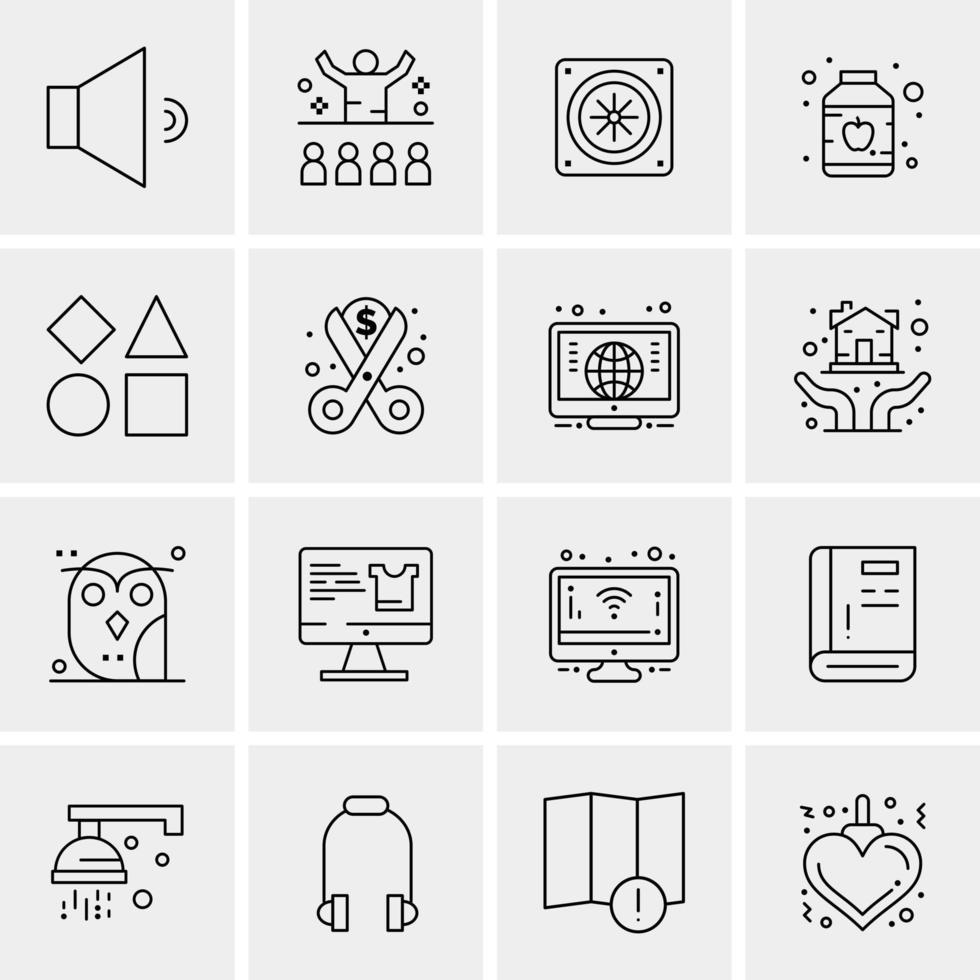 16 Universal Business Icons Vector Creative Icon Illustration to use in web and Mobile Related project