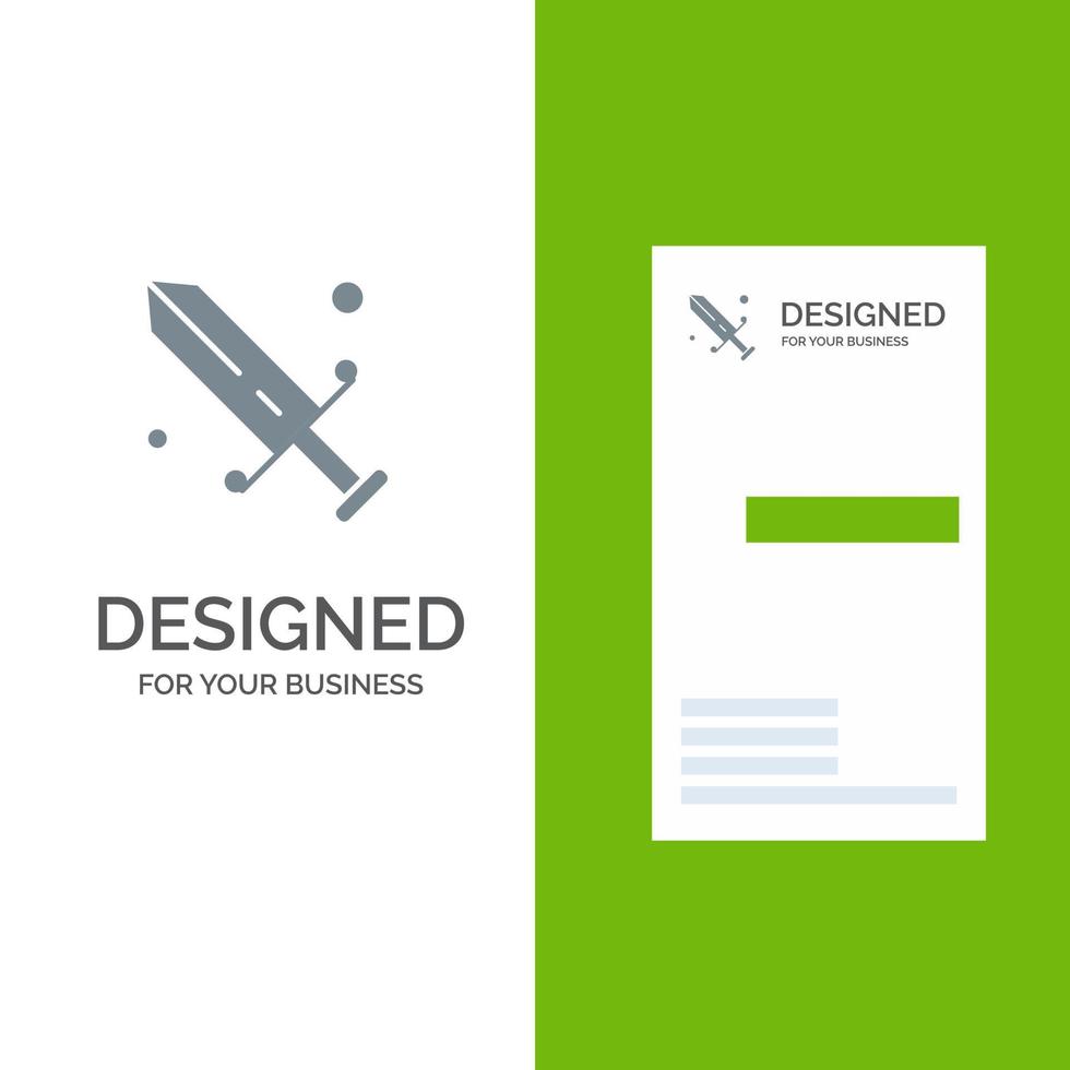 Competition Fencing Mask Olympic Grey Logo Design and Business Card Template vector