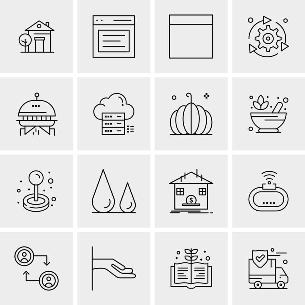 16 Universal Business Icons Vector Creative Icon Illustration to use in web and Mobile Related project