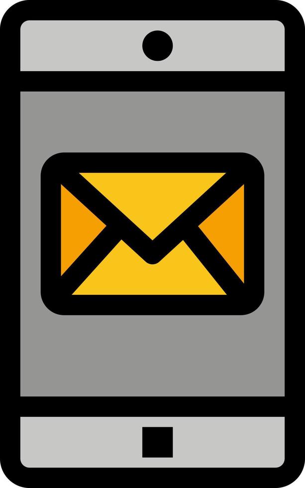 Application Mobile Mobile Application Mail  Flat Color Icon Vector icon banner Template