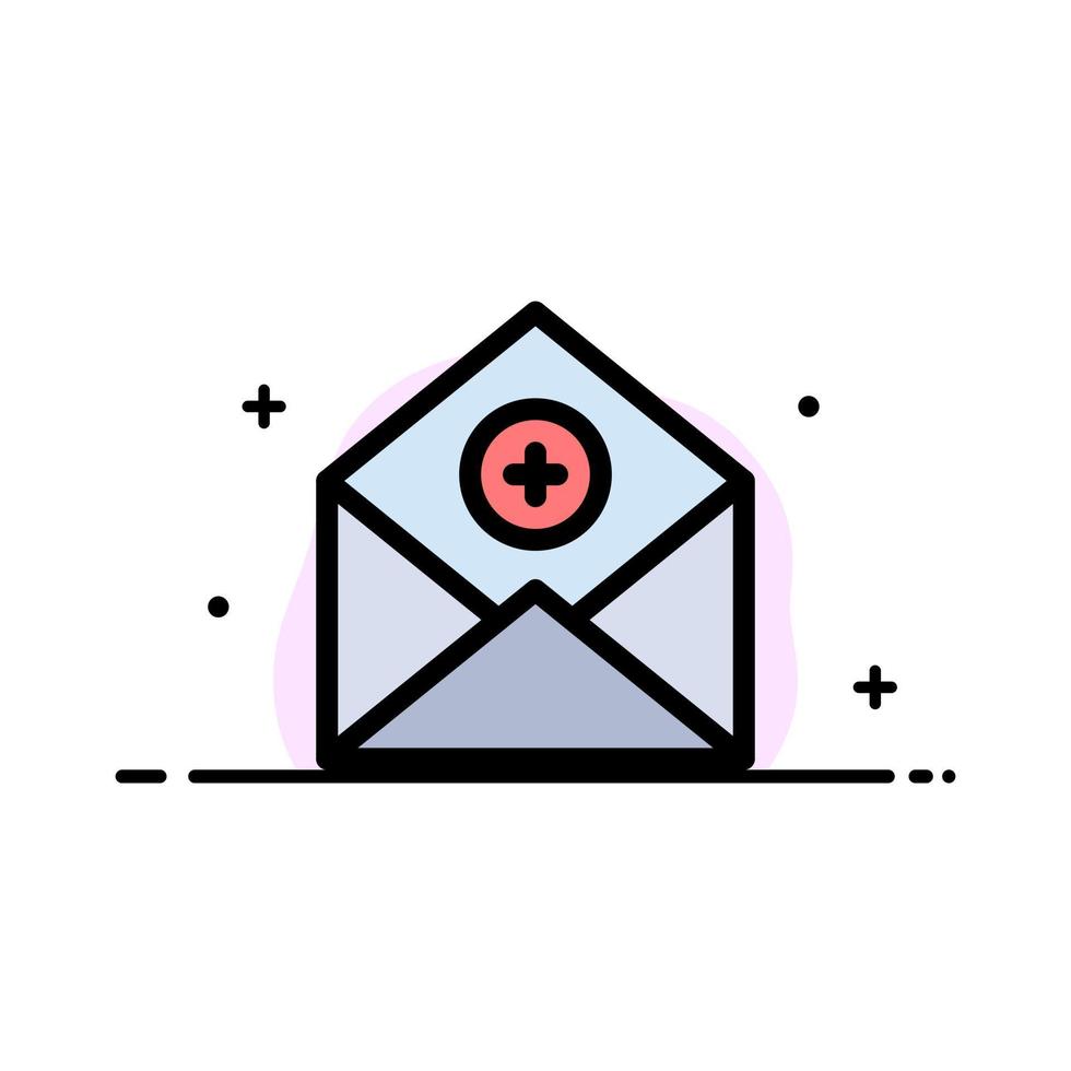 Add AddMail Communication Email Mail  Business Flat Line Filled Icon Vector Banner Template