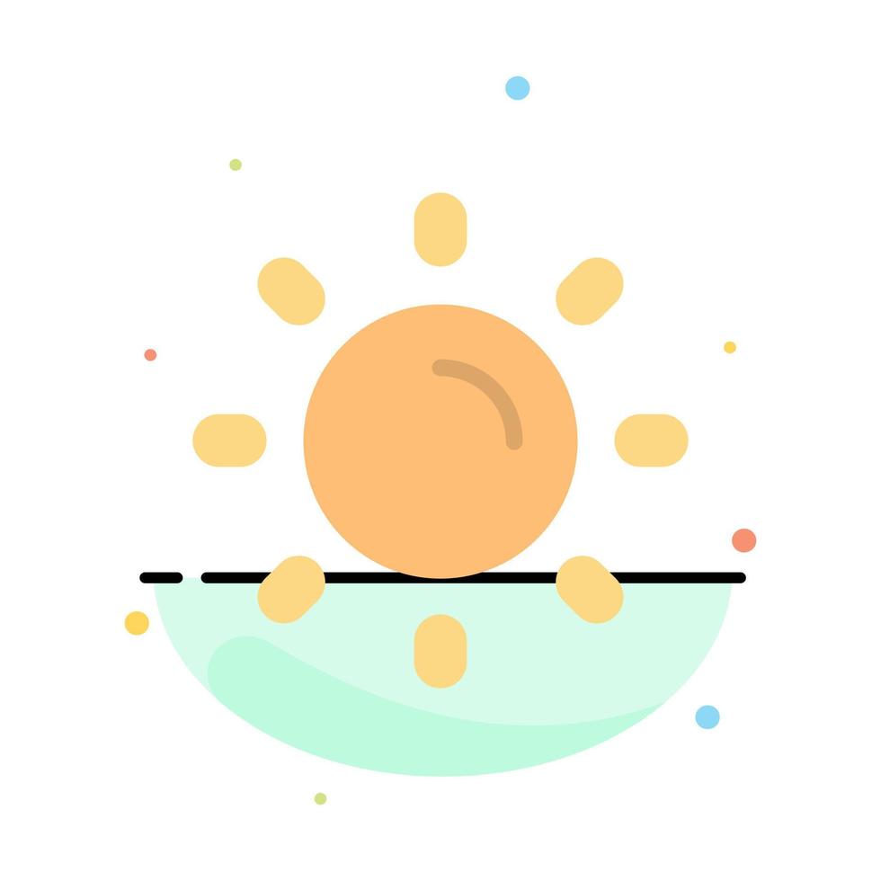 plantilla de icono de color plano abstracto brillo luz sol brillo vector