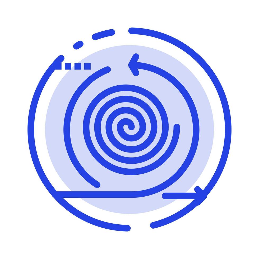 Business Cycles Iteration Management Product Blue Dotted Line Line Icon vector