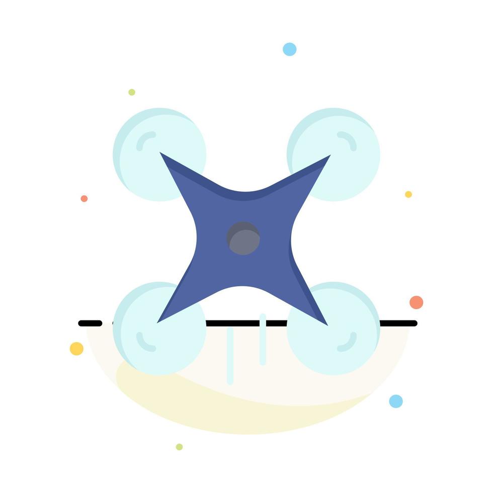 Technology Drone Camera Image Abstract Flat Color Icon Template vector