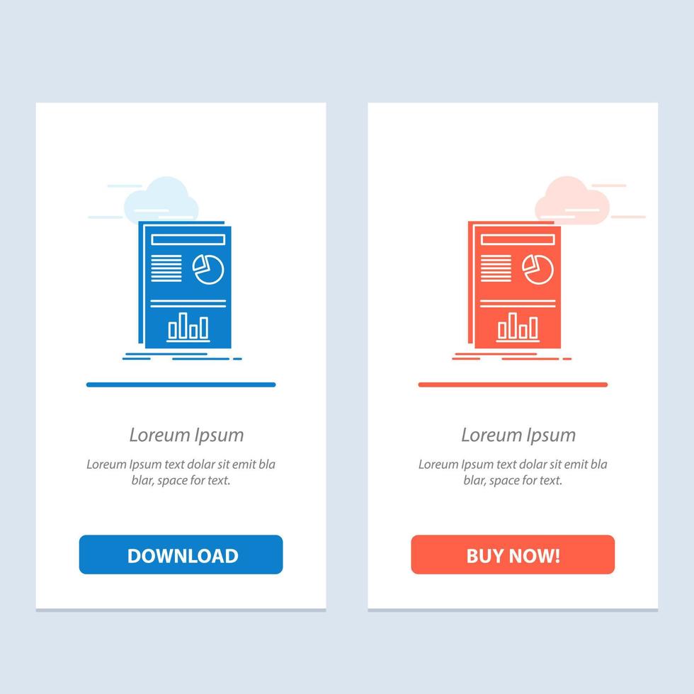 Presentation Layout Graph Success  Blue and Red Download and Buy Now web Widget Card Template vector