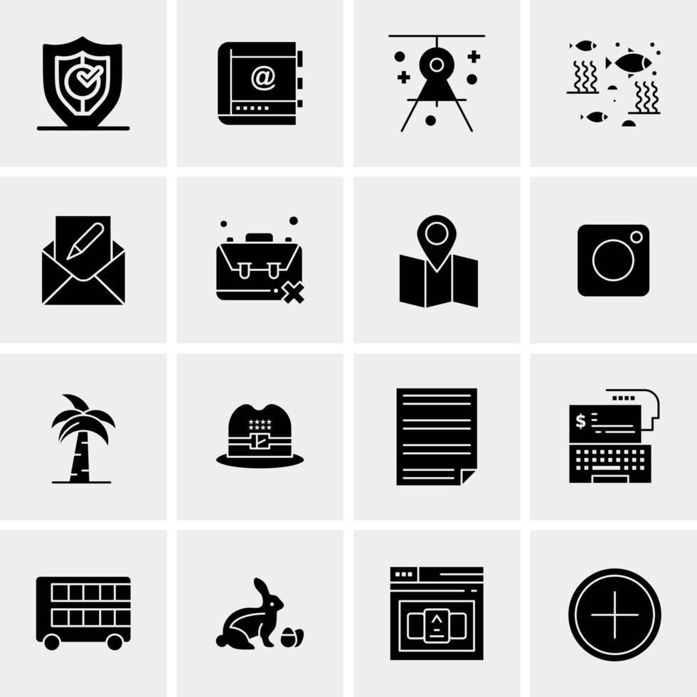 16 Universal Business Icons Vector Creative Icon Illustration to use in web and Mobile Related project