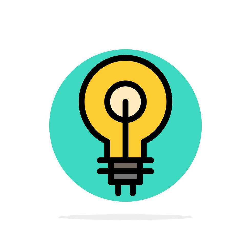 Bulb Glow Idea Insight Inspiriting Abstract Circle Background Flat color Icon vector