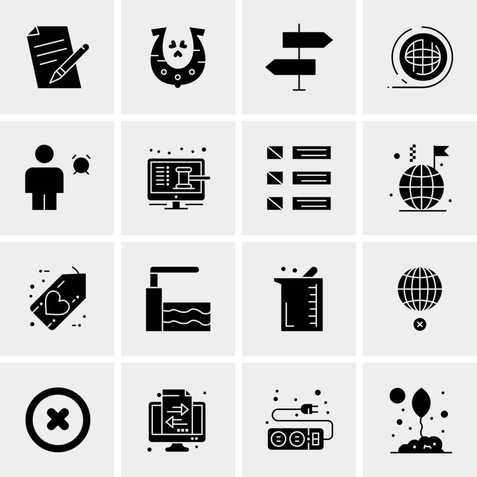 16 Universal Business Icons Vector Creative Icon Illustration to use in web and Mobile Related project