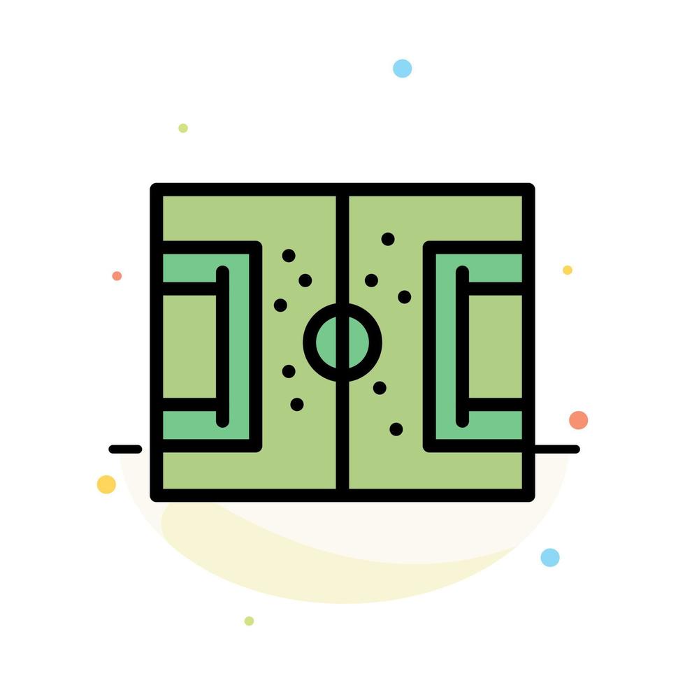 plantilla de icono de color plano abstracto de fútbol de campo de juego de fútbol de campo vector