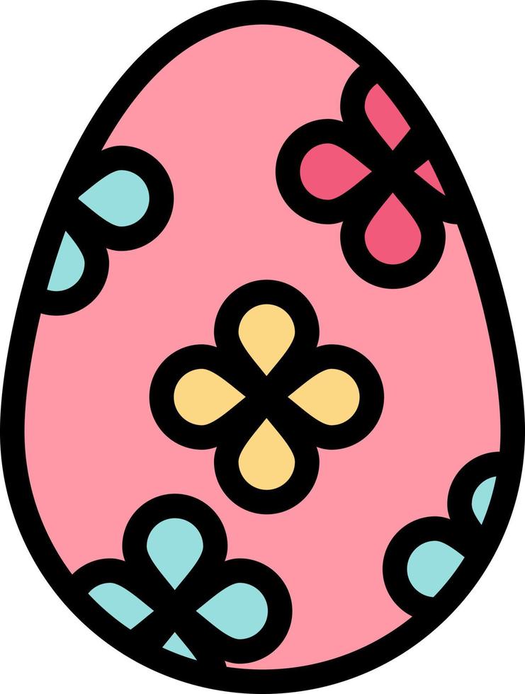 Decoration Easter Easter Egg Egg  Flat Color Icon Vector icon banner Template