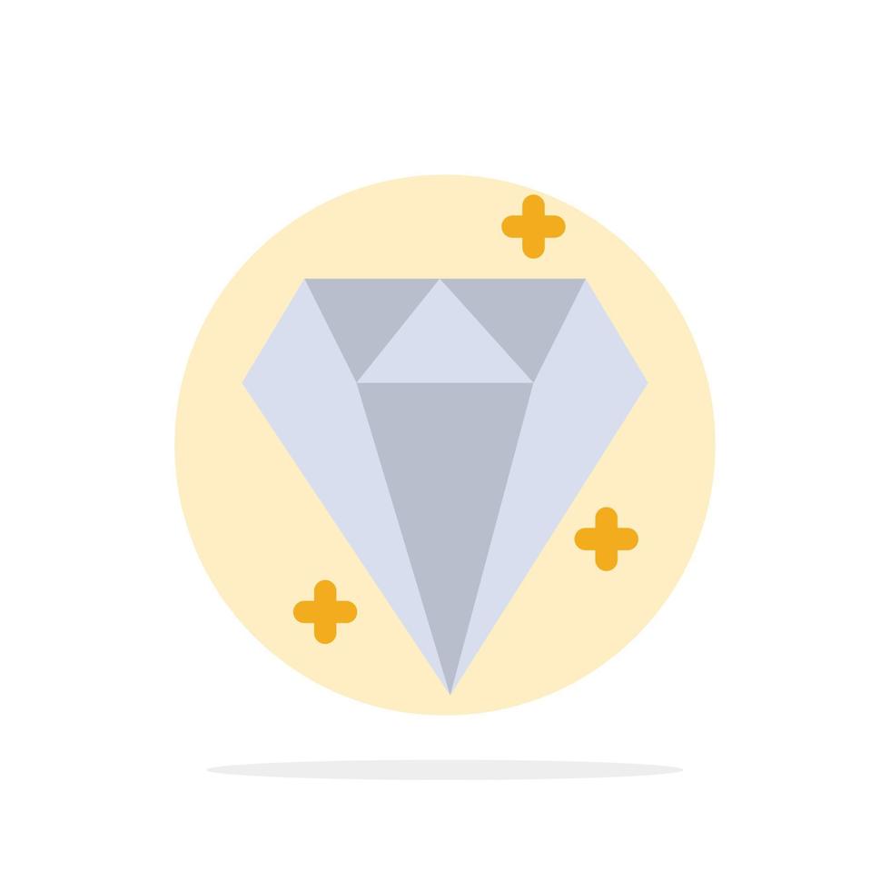 icono de color plano de fondo de círculo abstracto de premio de éxito de cristal de diamante vector