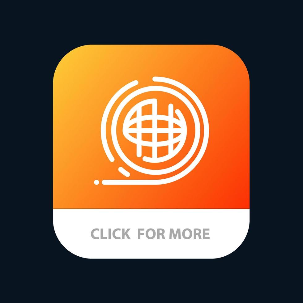 Earth Environment Planet Shaping Terra Mobile App Button Android and IOS Line Version vector