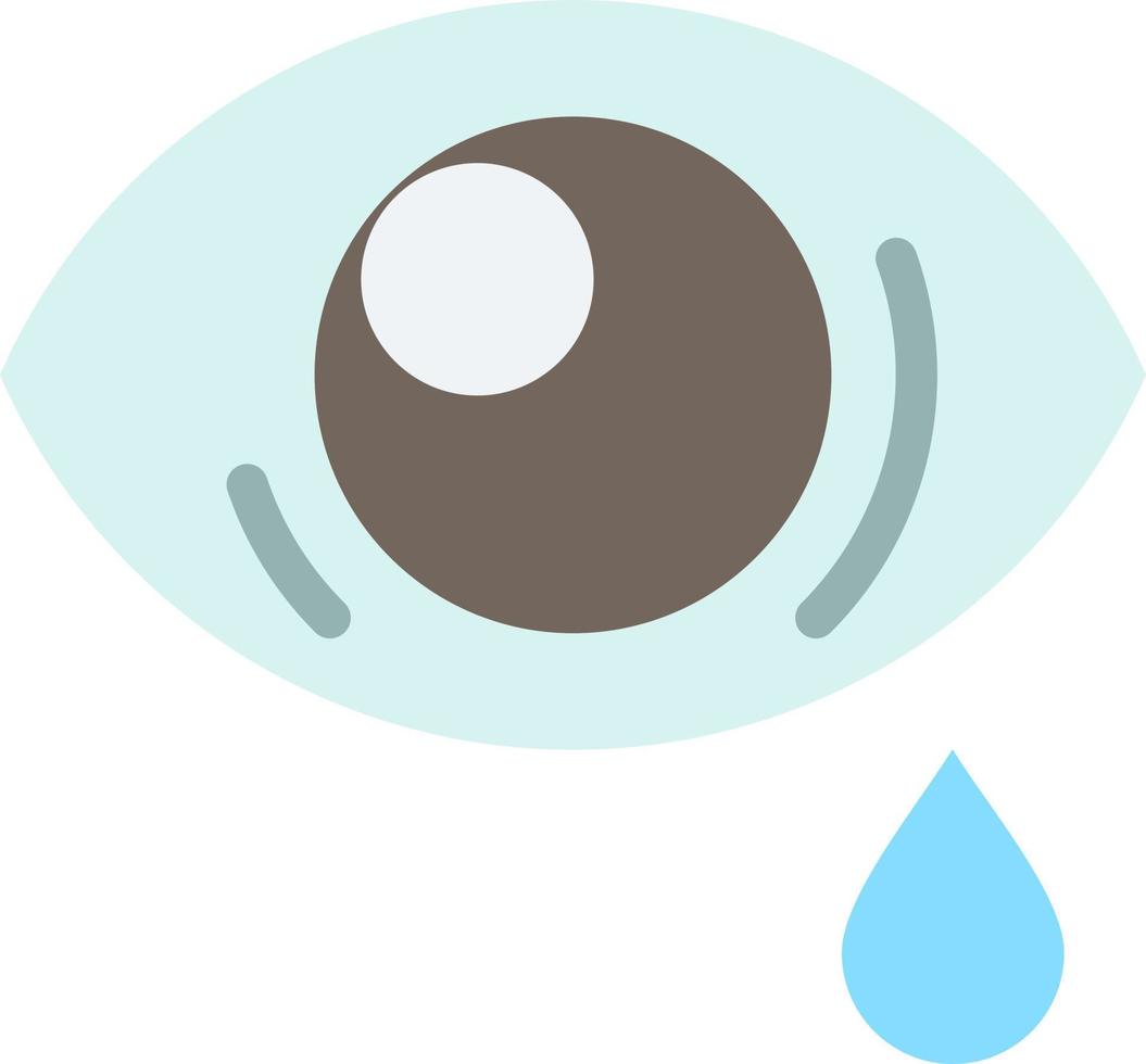 Eye Droop Eye Sad  Flat Color Icon Vector icon banner Template