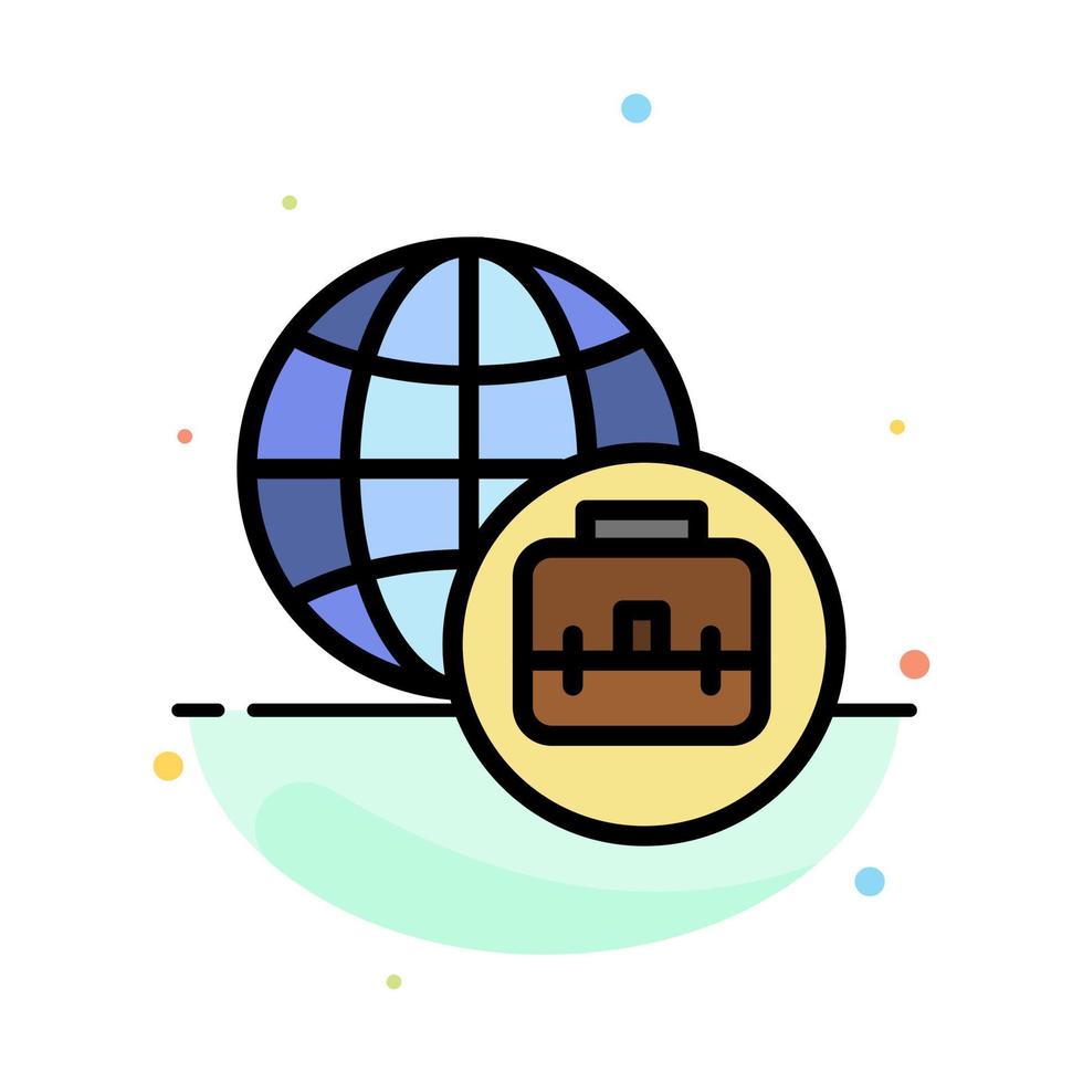 International Business Abstract Flat Color Icon Template vector