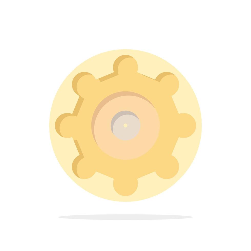 Setting Gear Abstract Circle Background Flat color Icon vector