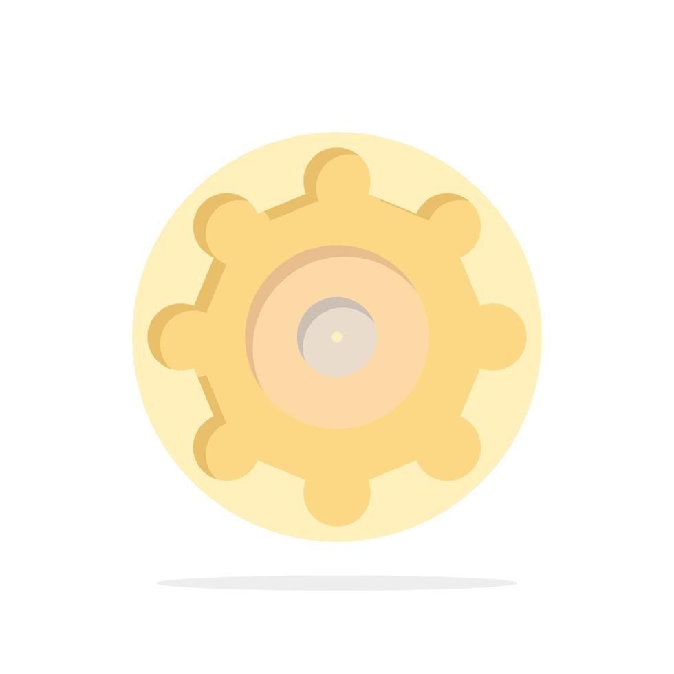 Setting Gear Abstract Circle Background Flat color Icon vector