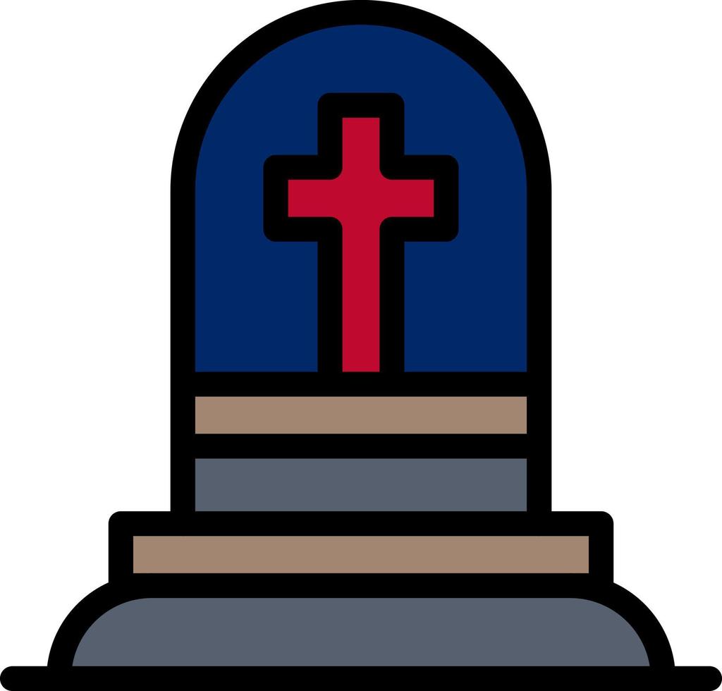 Death Grave Gravestone Rip Business Logo Template Flat Color vector