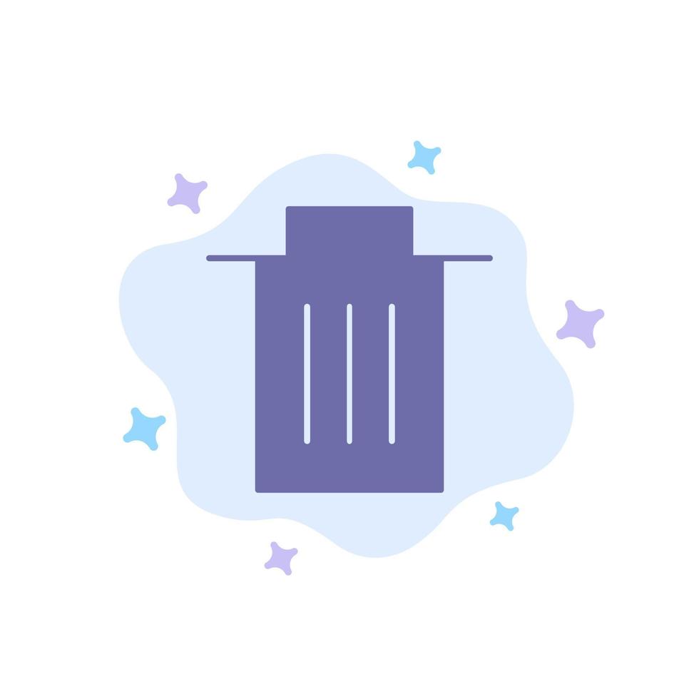 Delete Interface Trash User Blue Icon on Abstract Cloud Background vector