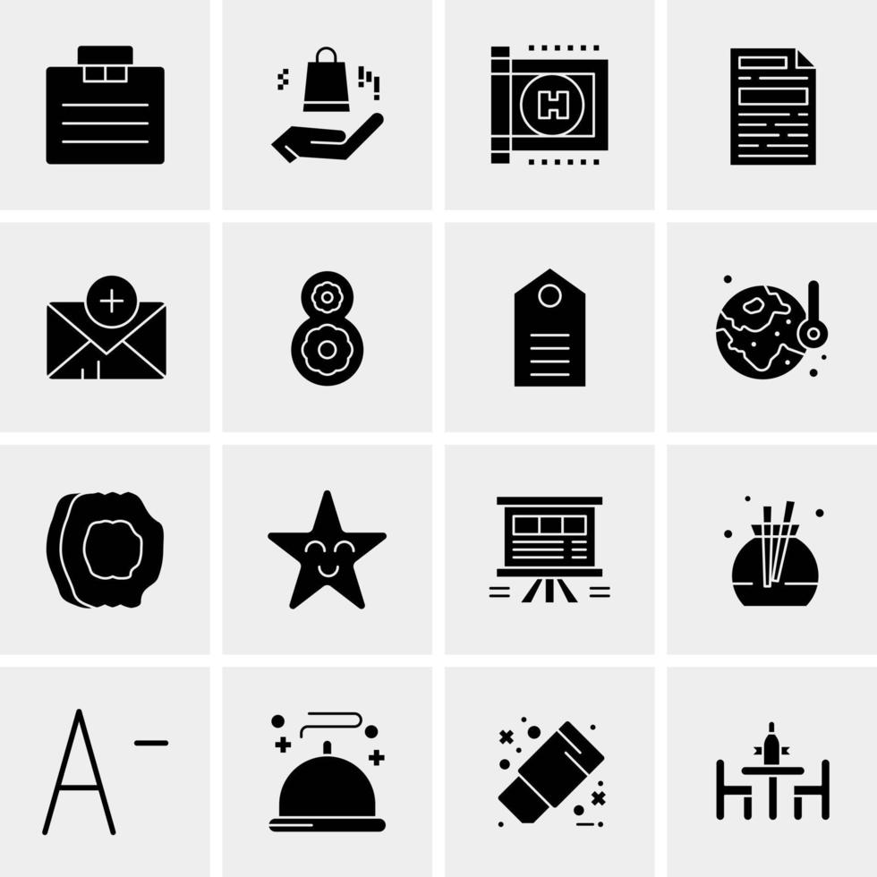 16 Universal Business Icons Vector Creative Icon Illustration to use in web and Mobile Related project