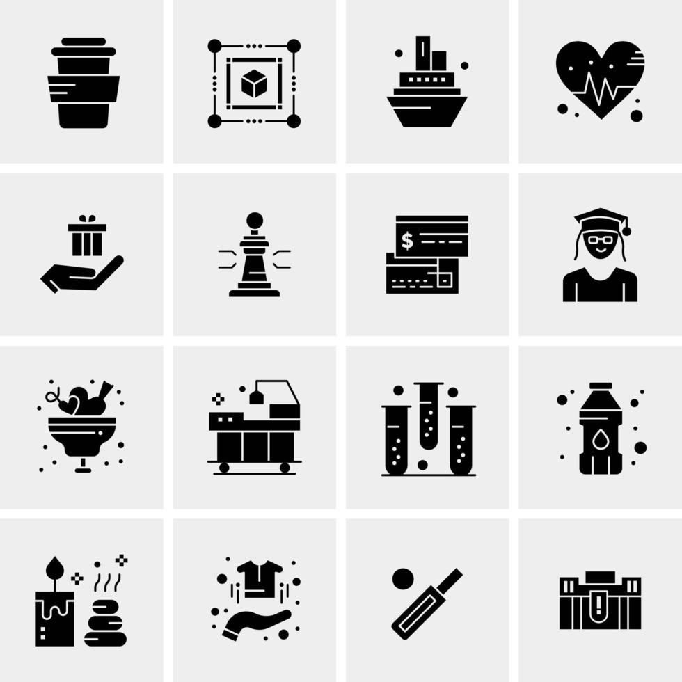 16 Universal Business Icons Vector Creative Icon Illustration to use in web and Mobile Related project