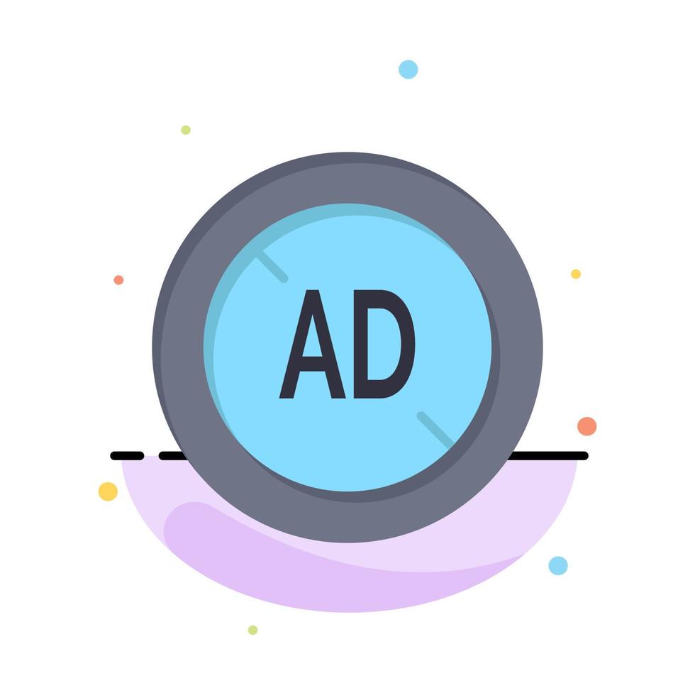 Ad Blocker Ad Blocker Digital Abstract Flat Color Icon Template vector