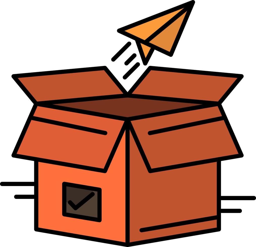 Box Business Package Product Release Release Shipping Startup  Flat Color Icon Vector icon banner Template