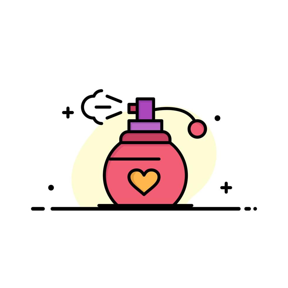 Perfume Love Gift Business Logo Template Flat Color vector